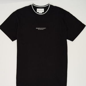 Cotton Tee with Contrast rib and logo